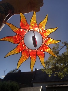 Witraż słońce vintage sun słoneczko orient