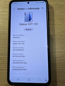 Samsung galaxy s21 plus 8 GB RAM 256 GB