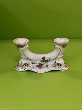 Świecznik porcelanowy Chodzież PRL vintage