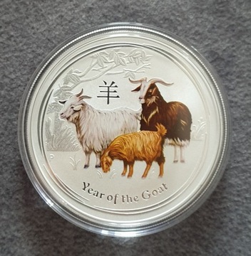 Lunar 2 II 2015 Rok kozy 1oz kolor