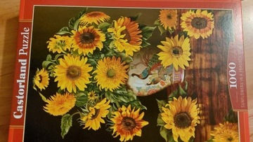 Puzzle 1000 Sunflowers in a Peacock Vase 43015