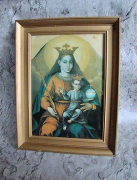 Stary obraz Kalwaryjskiej Matki Bożej Słuchającej