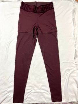 Nike legginsy z siateczką S nowe burgund