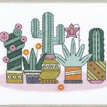 Zestaw do haftu krzyżykowego Kaktus