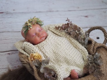 opaska na chrzest boho newborn na sesję photo prop