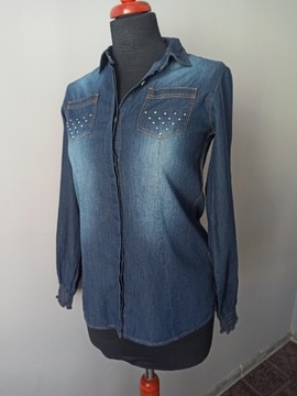 Jeansowa koszula damska denim bawełna 100%