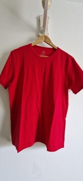 T-shirt czerwony L Tex 100% bawełny