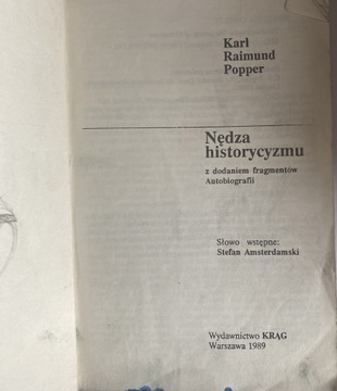 Nędza historycyzmu Karl Raimund Popper