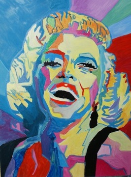 obraz olejny dziewczyna  Marilyn Monroe popart