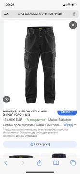 BLAKLADER 59-114019 jeans igła