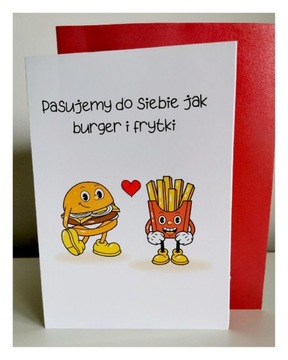 Kartka walentynkowa Burger A5