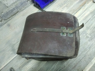 Stara torba torebka skórzana plecak antyk