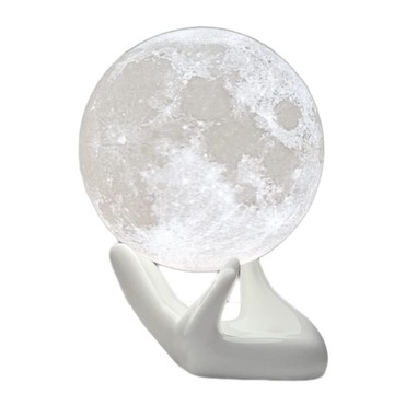 Lampa księżycowa BRIGHTWORLD, druk 3D 9 cm 