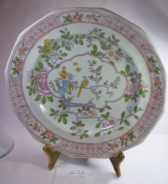 1. talerz zdobiony dekoracyjny porcelana angielska