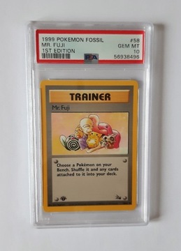 PSA 10 Pokemon Mr Fuji Fossil 58/62 1st edition