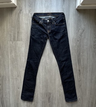 Vintage granatowe jeansy spodnie Nudie Jeans