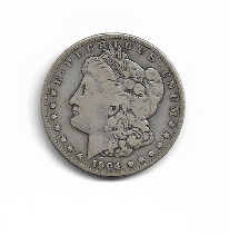 1904 S USA $1 Morgan Srebna Moneta