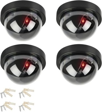 DODUOS 4x atrapa kamery CCTV z migającą lampą LED