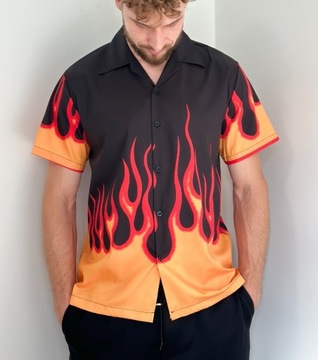 Koszula Ricky XL Chłopaki z baraków / Płomienie