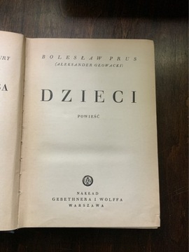 Bolesław Prus - Dzieci 1935 Pisma tom XXI