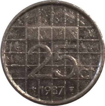 Holandia - 25 cent z 1987 roku - OBEJ. MOJĄ OFERTĘ
