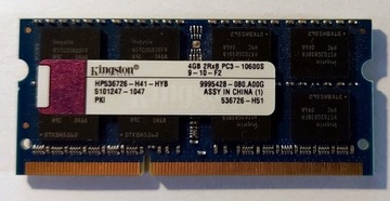 Pamięć do laptopa DDR3 4GB