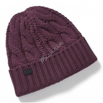 GILL Fioletowa ciepła czapka CABLE KNIT BEANIE