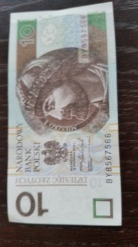 Banknoet 10 ciekawy numer