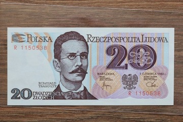 20 ZŁOTYCH 1982 stan UNC seria R