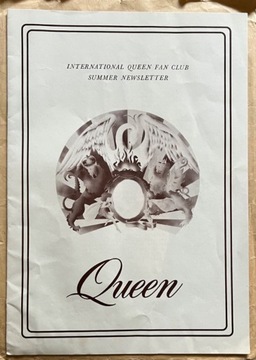 Queen Fan Club newsletter 1976 summer