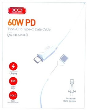 Kabel USB typ C - USB typ C, dł. 1,0m