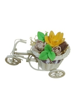 Flowerbox rowerek kwiaty mydlane Dzień Mamy Babci 