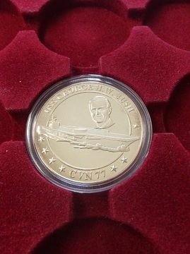 Medal USS George H.W.Bush -platerowany Au- Navy