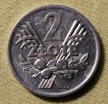 Moneta 2zl z roku 1973 tzw. JAGODY