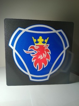 Scania logo lampa usb ozdobna plastikowa 3D neon