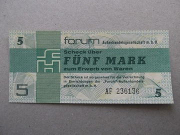 Niemcy NRD 5 marek 1979 ser.AF "forum"  UNC