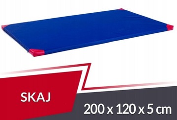 Materac gimnastyczny odcienie niebieskiego 200x120