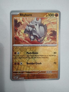 Rhyhorn 111/165 reverse holo - Pokemon 151