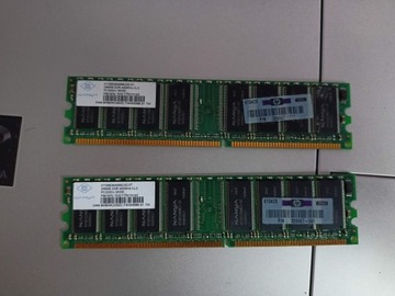 2 x Nanya 256 MB, DDR 400 CL3   