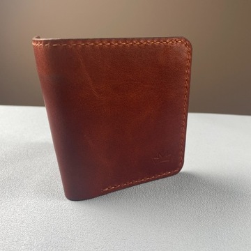 Skórzany Handmade - Portfel składany bifold