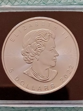 Srebrna Moneta - Liść Kanadyjski - 1 uncja 2022