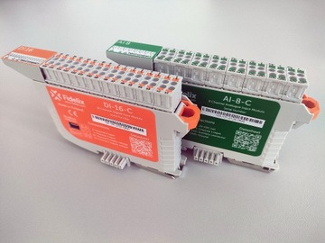 Moduł I/O Modbus RS485 Fidelix DI16 AI8 AO8 DO8 