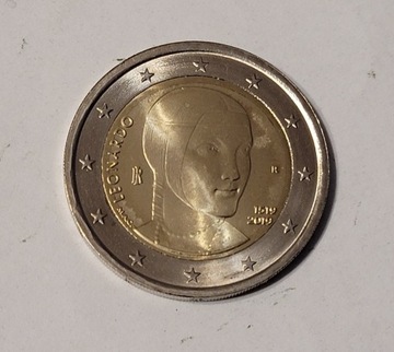 2 Euro Włochy 2019 Leonardo Da Vinci 