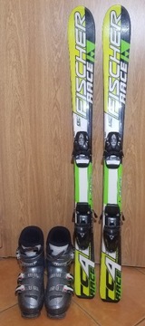 Narty Fischer 110CM + buty Rossignol 22.5 8-10LAT 