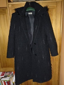Płaszcz zimowy z kapturem XL