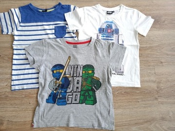 3 x Bluzka koszulka  t-shirt Ninjago, Star Wars rozm. 110/116