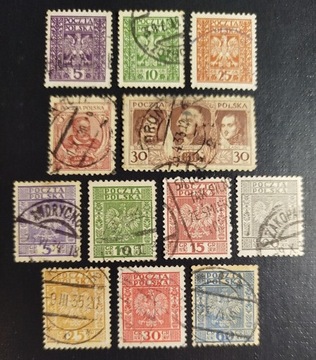 POLSKA: 1928/33r. Nr. 242-245; 250-257. kas.