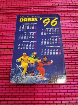 Kalendarzyk Orbis 1996 rok