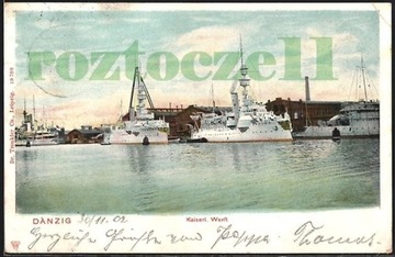 GDAŃSK Danzig Stocznia cesarska 1902 Trenkler