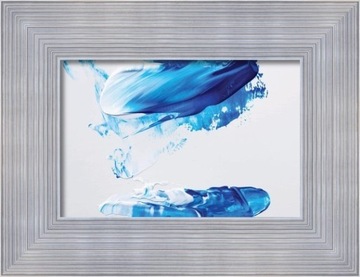 Abstrakcja. Niebieski. Obraz w ramie. 54x41 cm